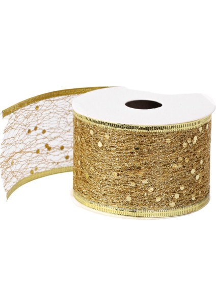 Yılbaşı Temalı Simli Altın Kurdela 5cmx2,7m fiyatları