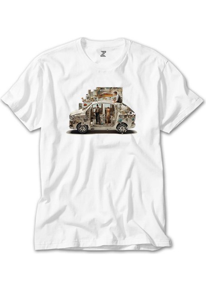 Self Driving Car Beyaz Tişört