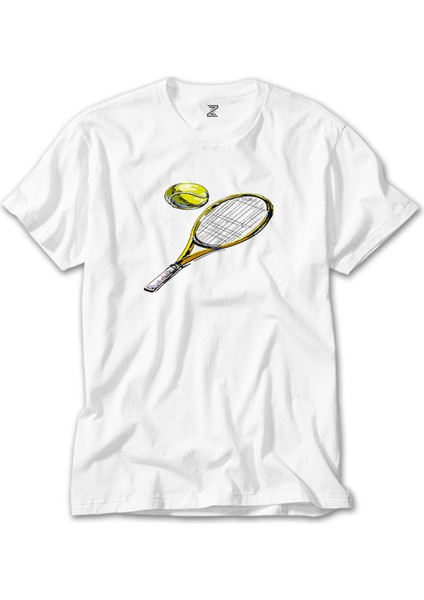 Tennis Rackets Classic Beyaz Tişört