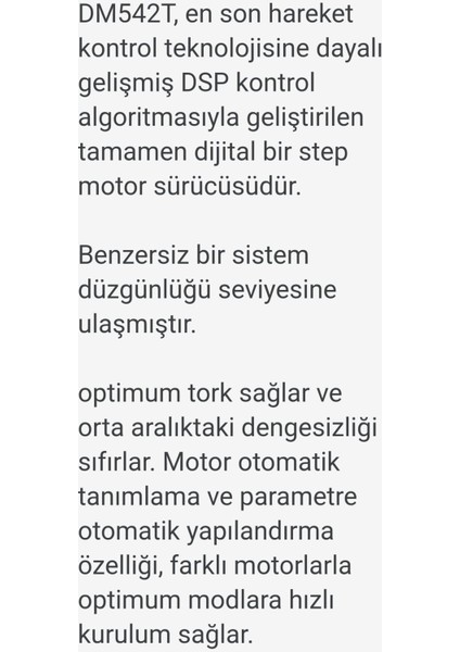 Step Motor Sürücüsü, DM542T Step Motor Sürücü