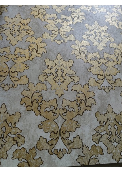 Black Serisi Damask Desenli Işıltılı Silinebilir Duvar Kağıdı 16 M²