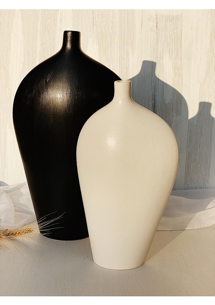 Dea'rt Istanbul Minimal Seramik Yassı Vazo Ikili fiyatları