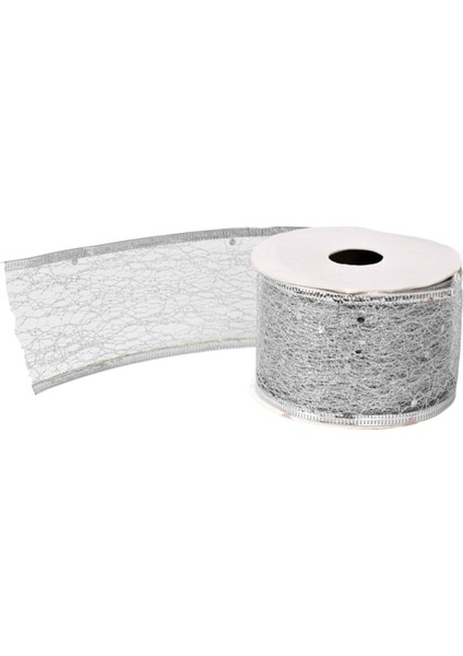 Yılbaşı Temalı Simli Gümüş Kurdela 5 cm x 2,7m fiyatları