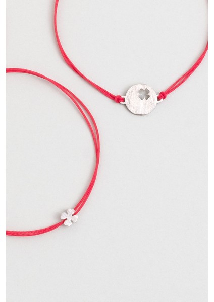 Yonca 18 Ayar Beyaz Altın Kaplama Gümüş Arkadaş Bilekliği modelleri