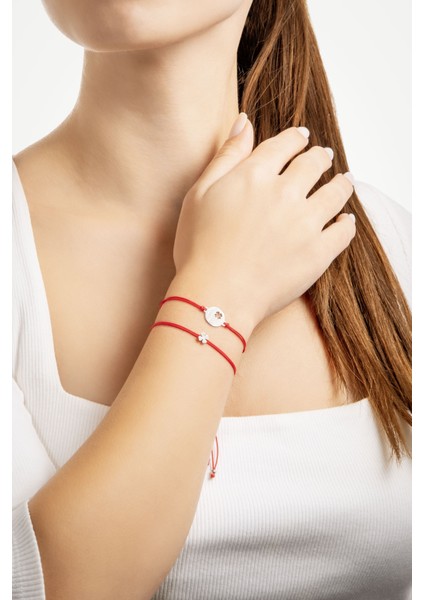 Yonca 18 Ayar Beyaz Altın Kaplama Gümüş Arkadaş Bilekliği fırsatları