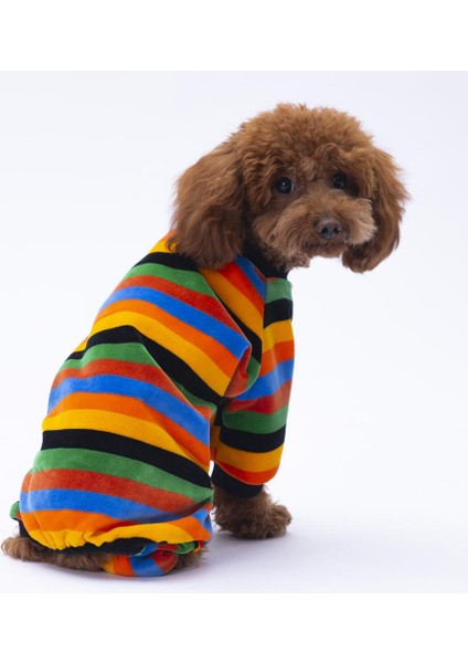 Yumoş Çizgili Kadife Yumuşak Kedi Köpek Tulumu Kedi Köpek Kıyafeti fiyatları