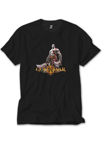 God Of War Kratos Siluet Logo Siyah Tişört