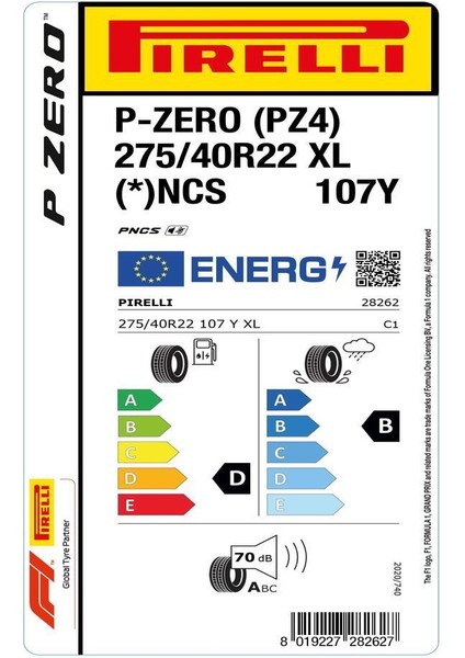 275/40 R22 107Y Xl P-Zero (Pz4) * Pncs Oto Yaz Lastiği (Üretim Yılı:2024) fırsatları