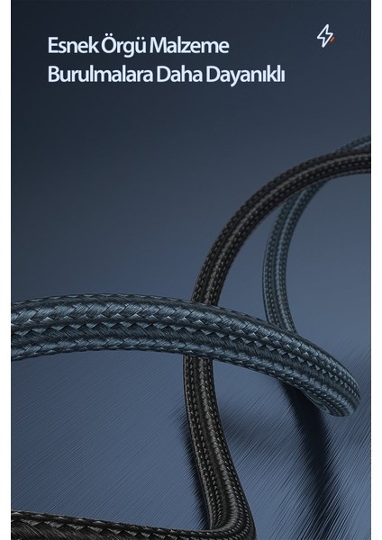 66W Hasırlı USB To Type-C Pd Hızlı Şarj Kablosu 1metre fırsatları