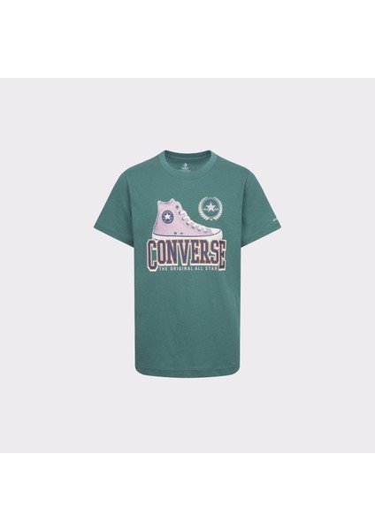 Script Sneaker Organic Jersey Çocuk Yeşil T-Shirt