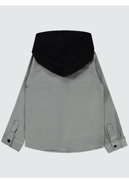 Erkek Çocuk Kapşonlu Gömlek 10-13 Yaş Gri fiyatları