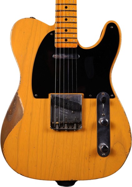 Custom Shop Masterbuilt Telecaster Elektro Gitar - Butterscotch