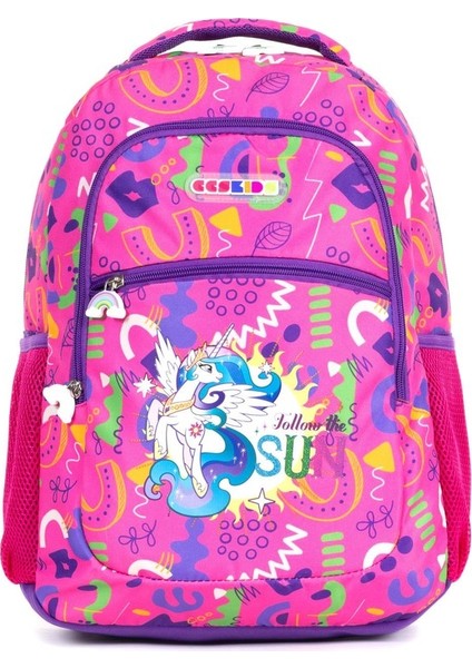 Unicorn Figürlü Çok Bölmeli Ilkokul Sırt Çantası ve Beslenme Çantası modelleri
