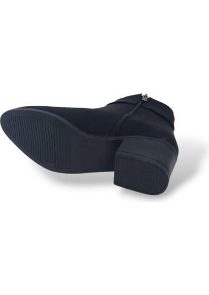 517 Kadın Siyah Tokalı Fermuarlı Bot indirimleri