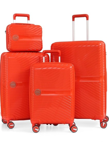 Dayanıklı Makyaj Çantası ve Tsa Şifreli 4'lü Kırılmaz Valiz Seti: Şıklık ve Güvenlik Bir Arada