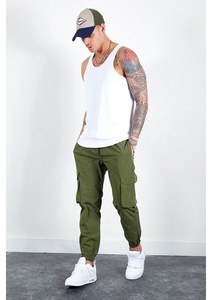 Erkek Beli Lastikli Slim Fit Paraşüt Jogger Pantolon fırsatları