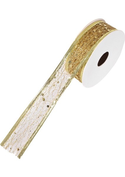 Yılbaşı Temalı Altın Simli Kurdela 2,5 cm x 2,7m fiyatları