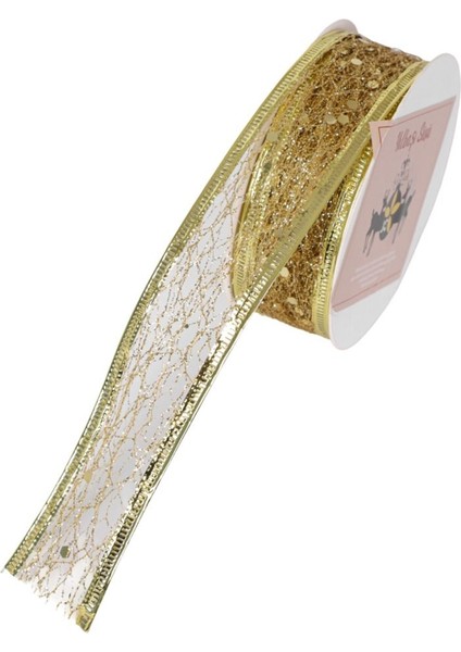 Yılbaşı Temalı Simli Altın Kurdela 2,5 cm x 2,7m fiyatları