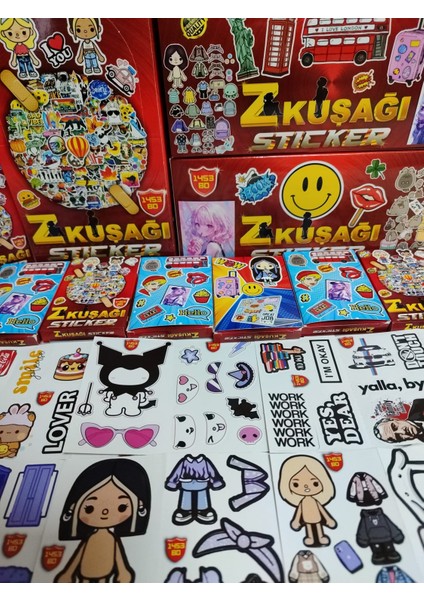 40 Minik Kutu Z Kuşağı Sticker Birbirinden Eğlenceli Yapışkanlı Sticker Modelleri Hepsi Bu Kutularda Oyun Kağıtları