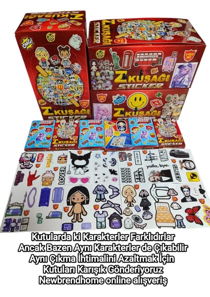 40 Minik Kutu Z Kuşağı Sticker Birbirinden Eğlenceli Yapışkanlı Sticker Modelleri Hepsi Bu Kutularda Oyun Kağıtları