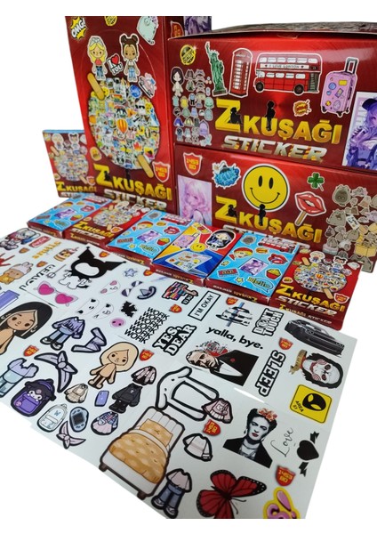 40 Minik Kutu Z Kuşağı Sticker Birbirinden Eğlenceli Yapışkanlı Sticker Modelleri Hepsi Bu Kutularda Oyun Kağıtları
