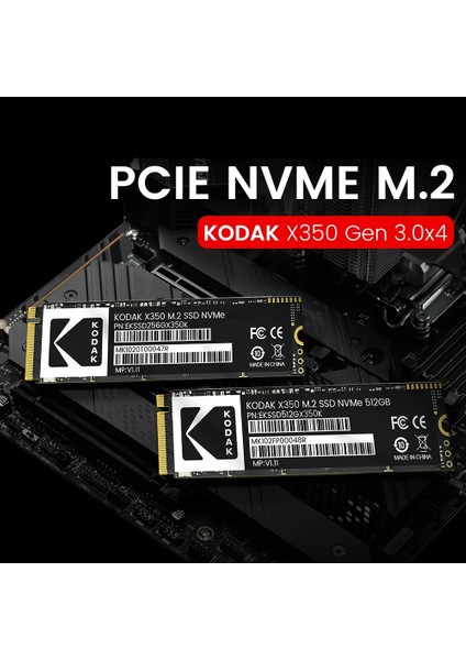 512Gb. X350 Ssd M.2 2280 Nvme PCLe Gen 3.0x4 Yüksek Hızlı 2500MBs.