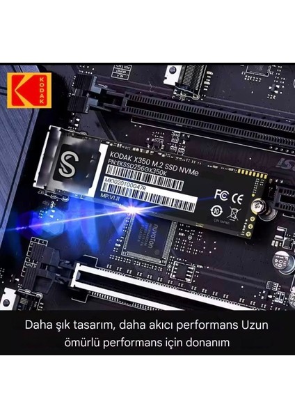 512Gb. X350 Ssd M.2 2280 Nvme PCLe Gen 3.0x4 Yüksek Hızlı 2500MBs.