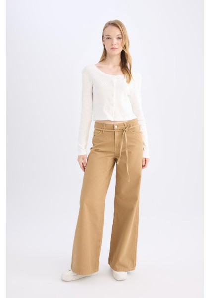 Coool Gabardin Pantolon Wide Leg Yüksek Bel Geniş Bol Paça E1794AX24WN