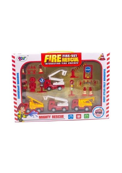 Oyuncak Itfaiye Seti 15 Parça Kutuda