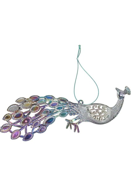 Akrilik Gümüş Tavus Kuşu Süsü 19 cm fiyatları