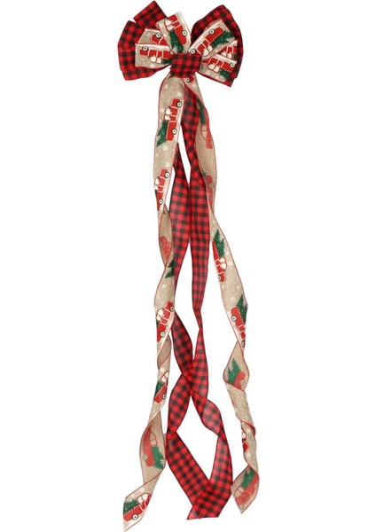 Bohem Siyah, Kırmızı Fiyonk 30 cm