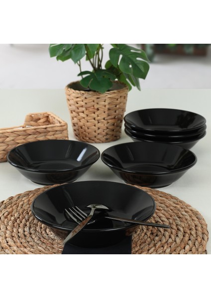 Siyah Hitit Yemek Tabağı 18 Cm 6 Adet fiyatları