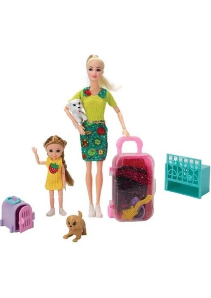 51807 Belissa Anne ve Çocuklu Bebek Seti 30 cm