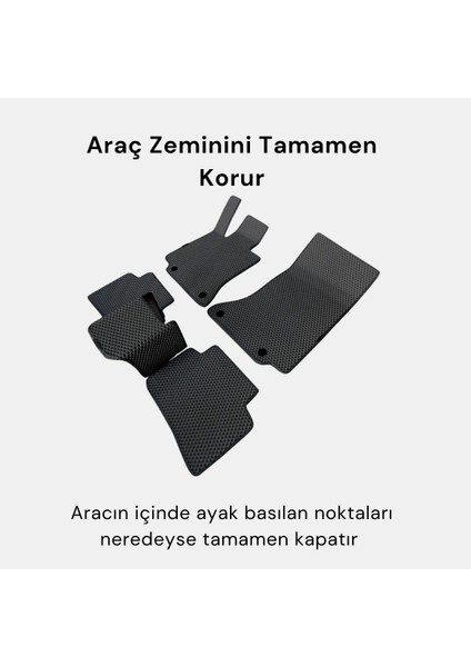 Toyota Auris 2006-2012 Uyumlu Araca Özel Akıllı Paspas Eva Paspas Hücreli Paspas Turuncu