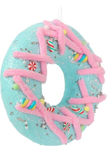 Happy Sugar Mavi, Pembe Donut Süs 15 cm