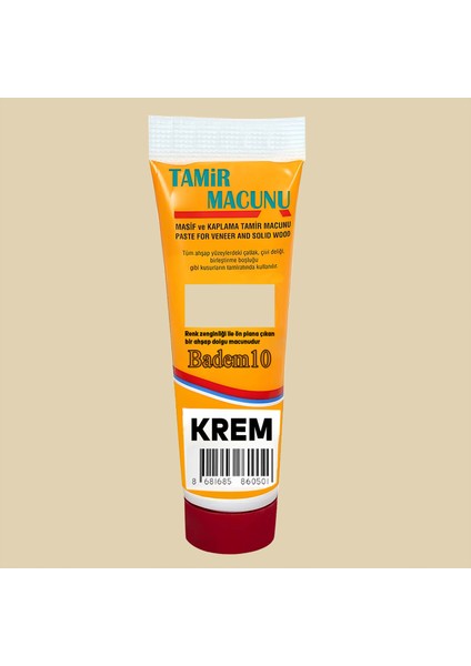 Ahşap Parke Tamir Macunu Krem Mobilya Dolgu Çatlak Çizik Giderici 200 gr Kullanıma Hazır Macun