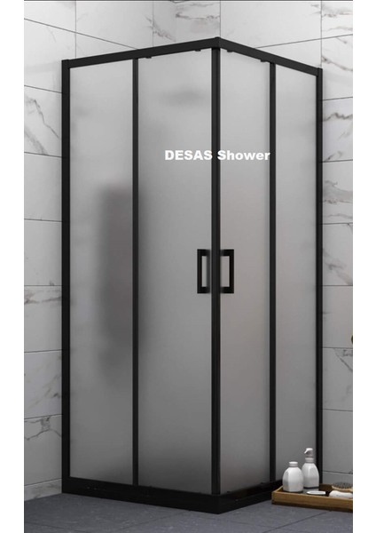 Shower  Duşakabin Siyah,Buzlu Camlı  Yüksek Kalite kod1015