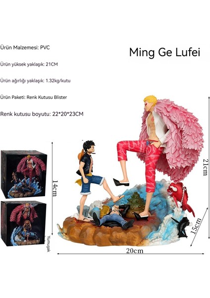 One Piece Gk Luffy Vs Doflamenco Figürü Yüksekliği 210MM (Yurt Dışından)