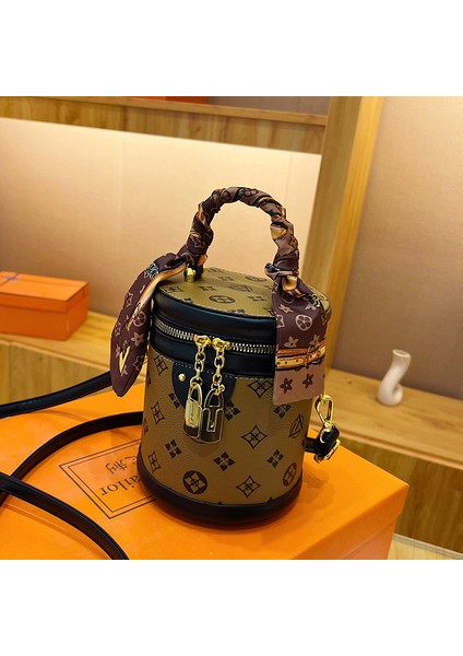 Moda Taşınabilir Silindirik Kova Crossbody Çanta (Yurt Dışından) modelleri