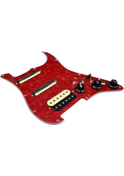 Yüklenmiş Önceden Kablolanmış Pickguard Ssh Manyetikleri Yedek Parçaları Tek Bobin Humbucker Kırmızı (Yurt Dışından) fırsatları