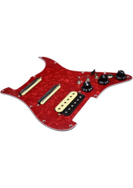 Yüklenmiş Önceden Kablolanmış Pickguard Ssh Manyetikleri Yedek Parçaları Tek Bobin Humbucker Kırmızı (Yurt Dışından) indirimleri