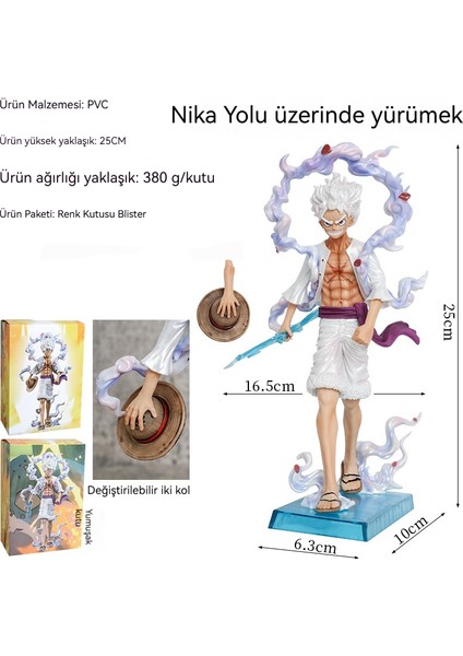 One Piece Yıldönümü Beş Vitesli Yürüyüş Nika Luffy Figürü Yüksekliği 250 mm (Yurt Dışından)