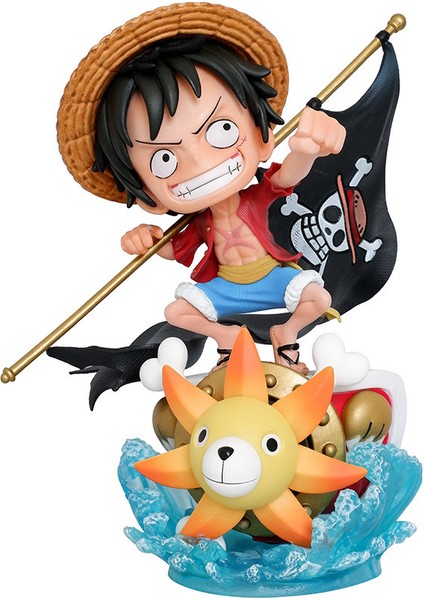 Bayrak Taşıyan Hasır Şapka Luffy One Piece Gk Figürü Yüksekliği 220MM (Yurt Dışından)