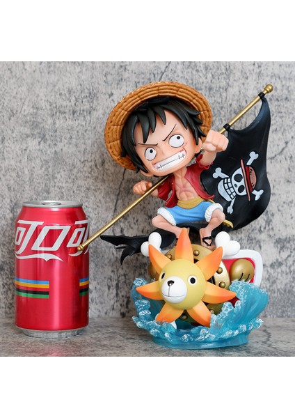 Bayrak Taşıyan Hasır Şapka Luffy One Piece Gk Figürü Yüksekliği 220MM (Yurt Dışından)