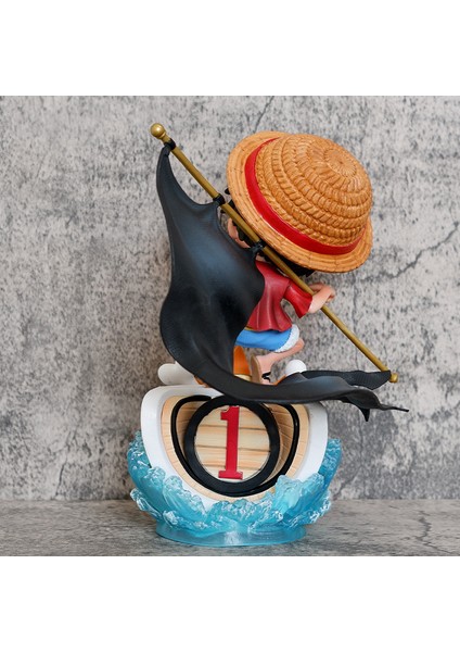 Bayrak Taşıyan Hasır Şapka Luffy One Piece Gk Figürü Yüksekliği 220MM (Yurt Dışından)