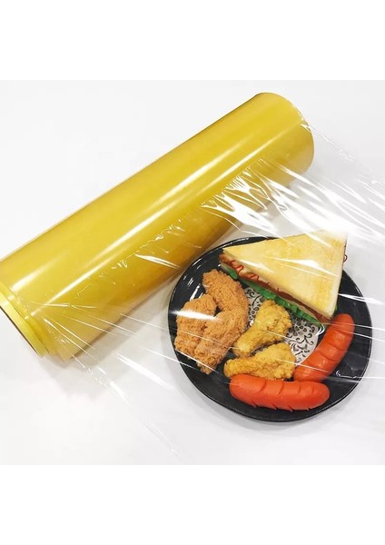 2 Adet Streç Filmi Gıda Streci 30 cm x 100 Metre 8 Mikron Sarı modelleri