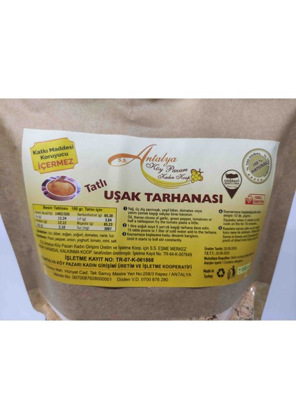 Coğrafi Işaretli Uşak Tarhana