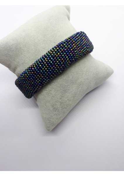 El Yapımı Hapishaneşi Metalik Bronz Renk Unisex Kalın Boncuk Bileklik