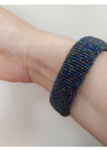 El Yapımı Hapishaneşi Metalik Bronz Renk Unisex Kalın Boncuk Bileklik modelleri