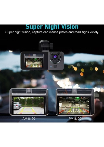 Idragon® Araç Kamerası Y15 Fhd 1080P Araç Için Ekranlı Ön Arka ve Araç Içi Kamera indirimleri